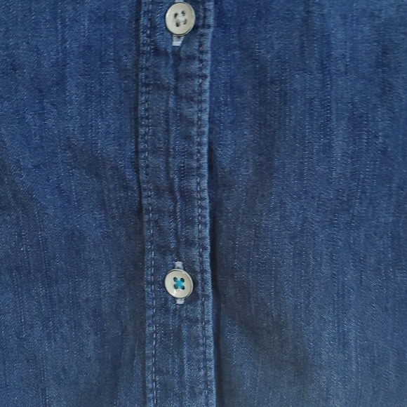 SO Blue Demin Button Up Shirt - Picture 4 of 10